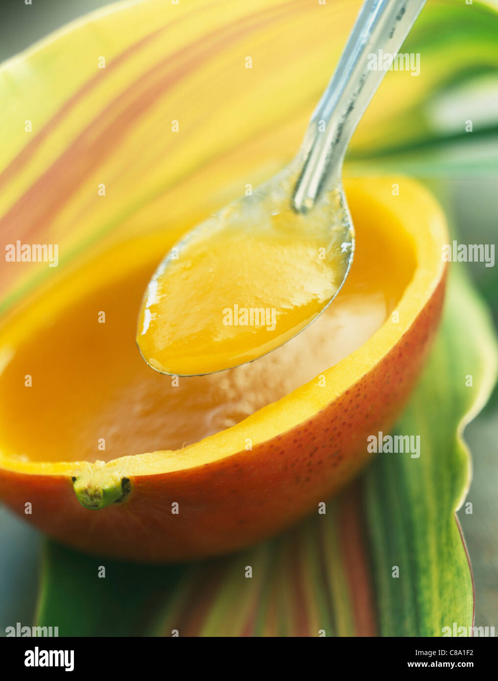 Mango puree Stock Photo