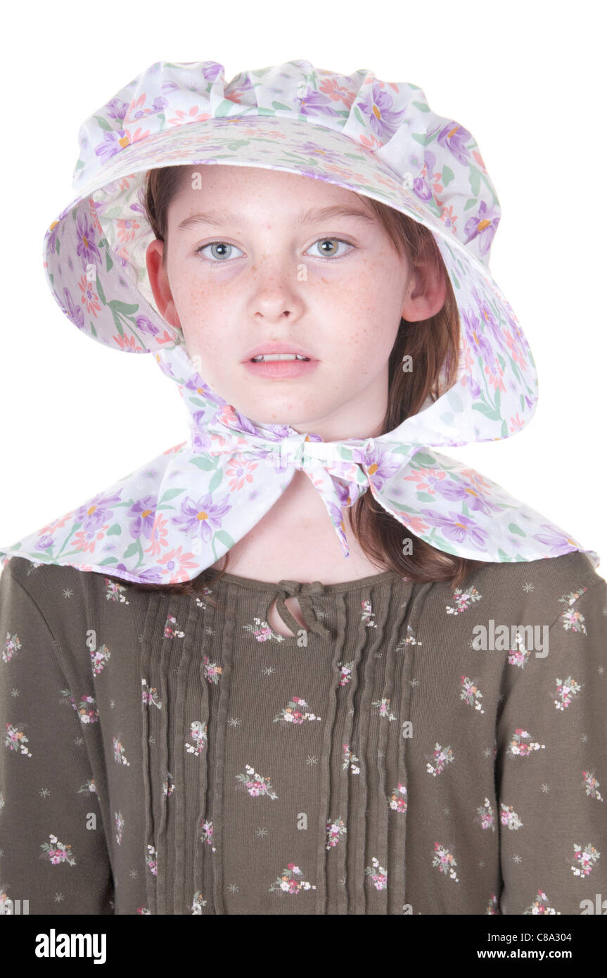 Girl wearing flower Stock Photo Alamy