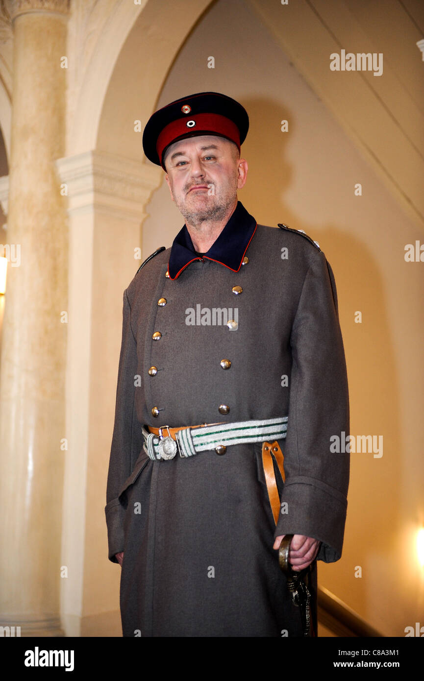 Theater actor dressed as the Captain of Köpenick Stock Photo - Alamy