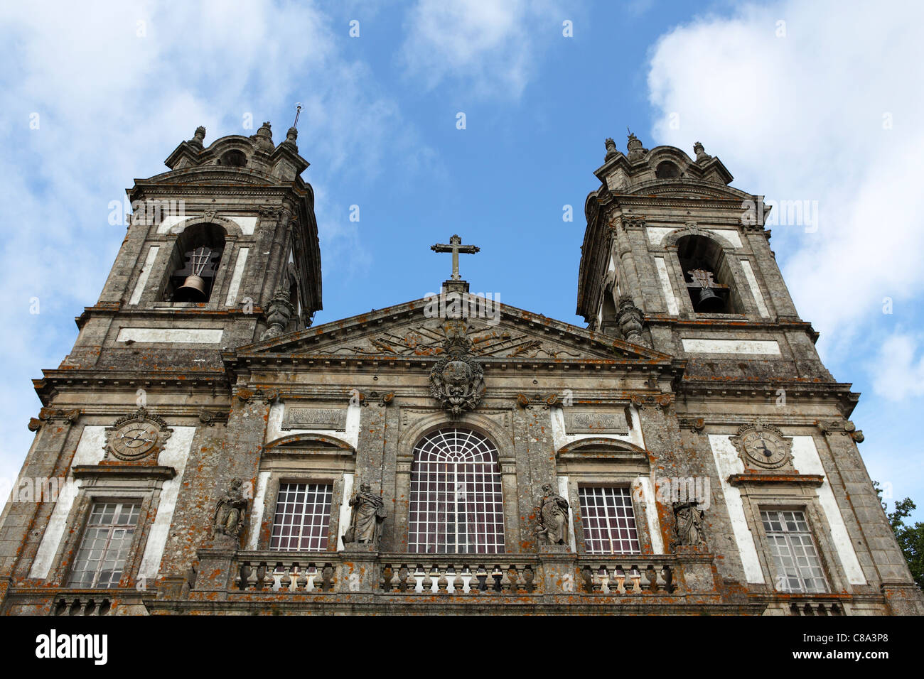 The facade of the Bom Jesus do Monte in Braga, Portugal. Stock Photo