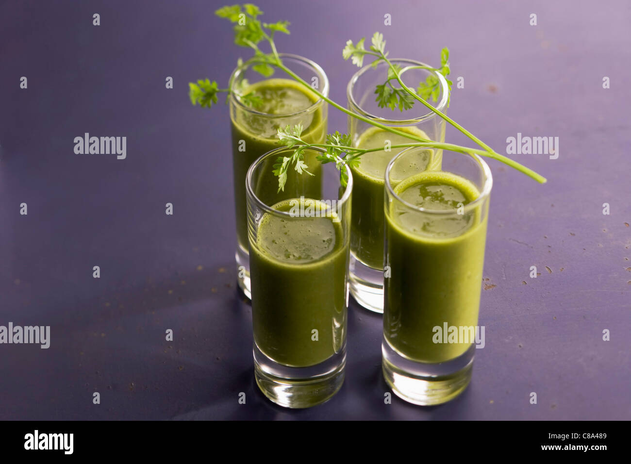 Green Gaspacho Stock Photo