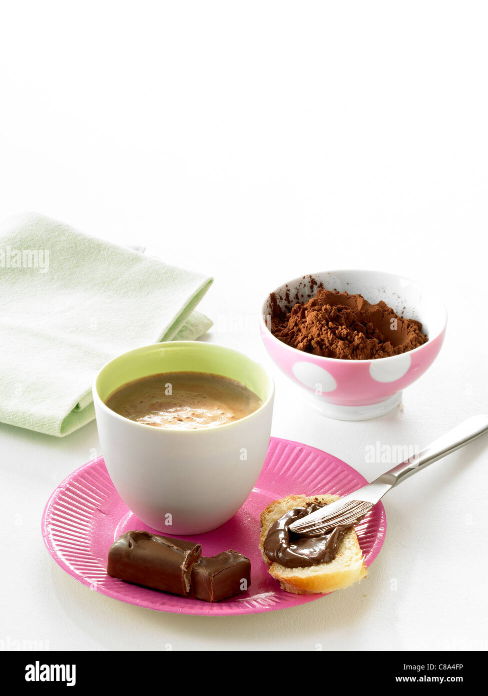 Hot chocolate for breakfast Stock Photo Alamy