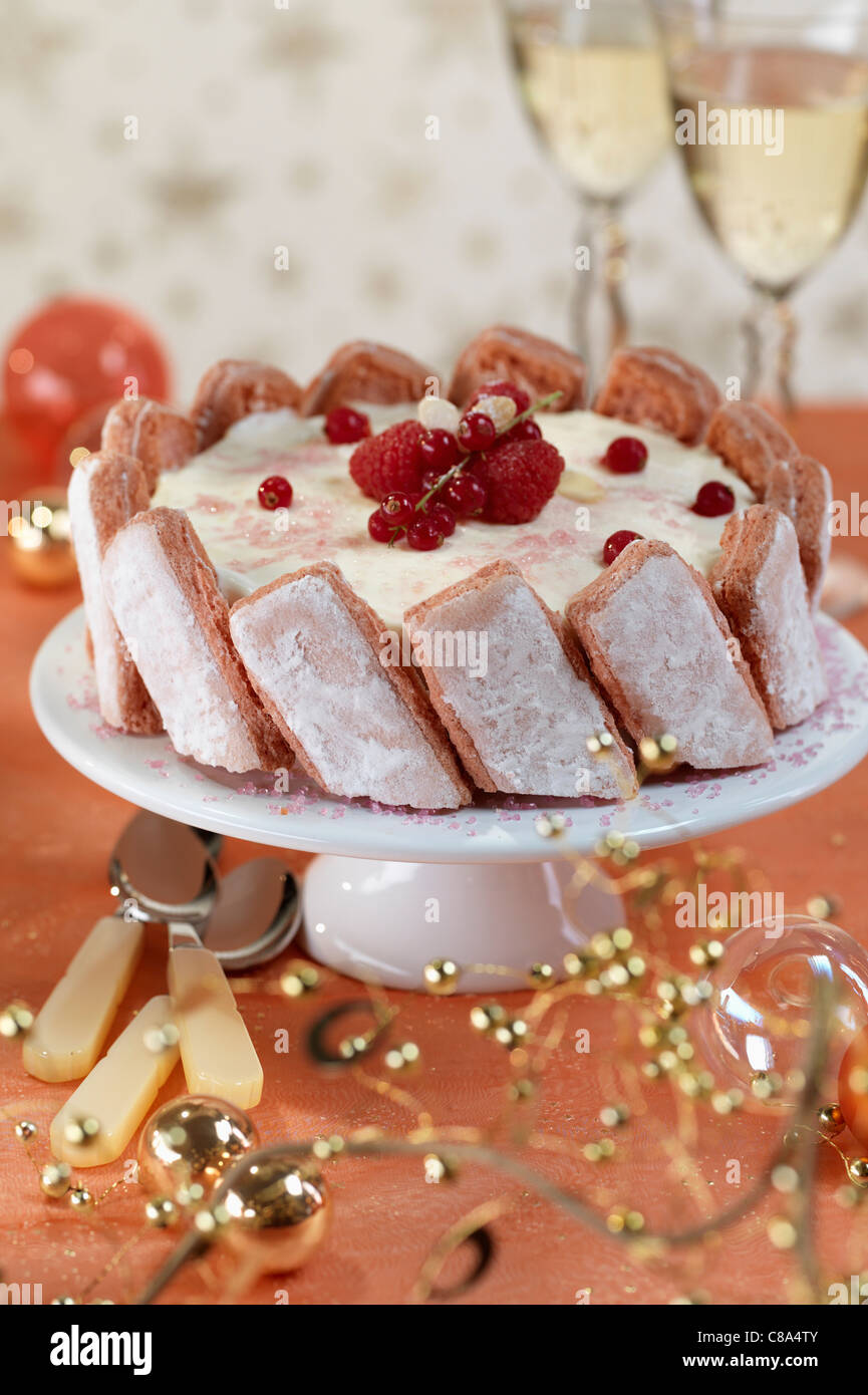 Almond milk ice cream cake Stock Photo Alamy