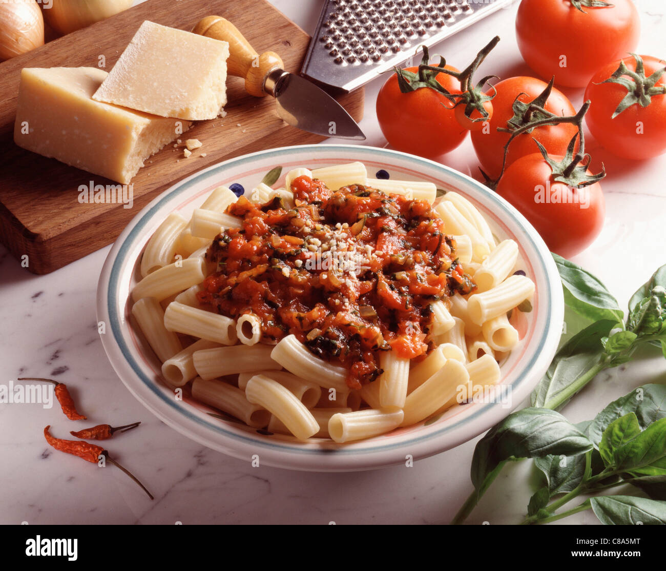 Neapolitan pasta with sauce Stock Photo Alamy