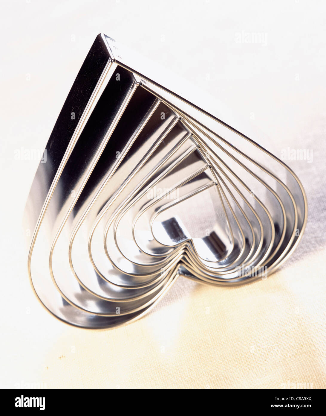 Heart shaped cake cutters Stock Photo Alamy