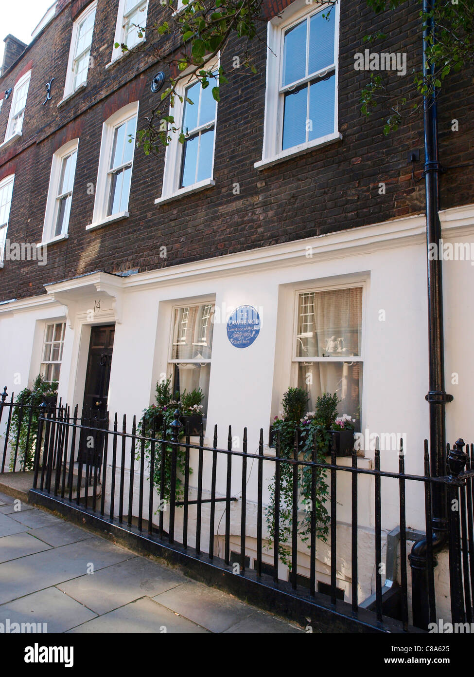 14 Barton Street, Westminster, Former home of T. E. Lawrence and were he wrote The Seven Pillars of Wisdom. Stock Photo