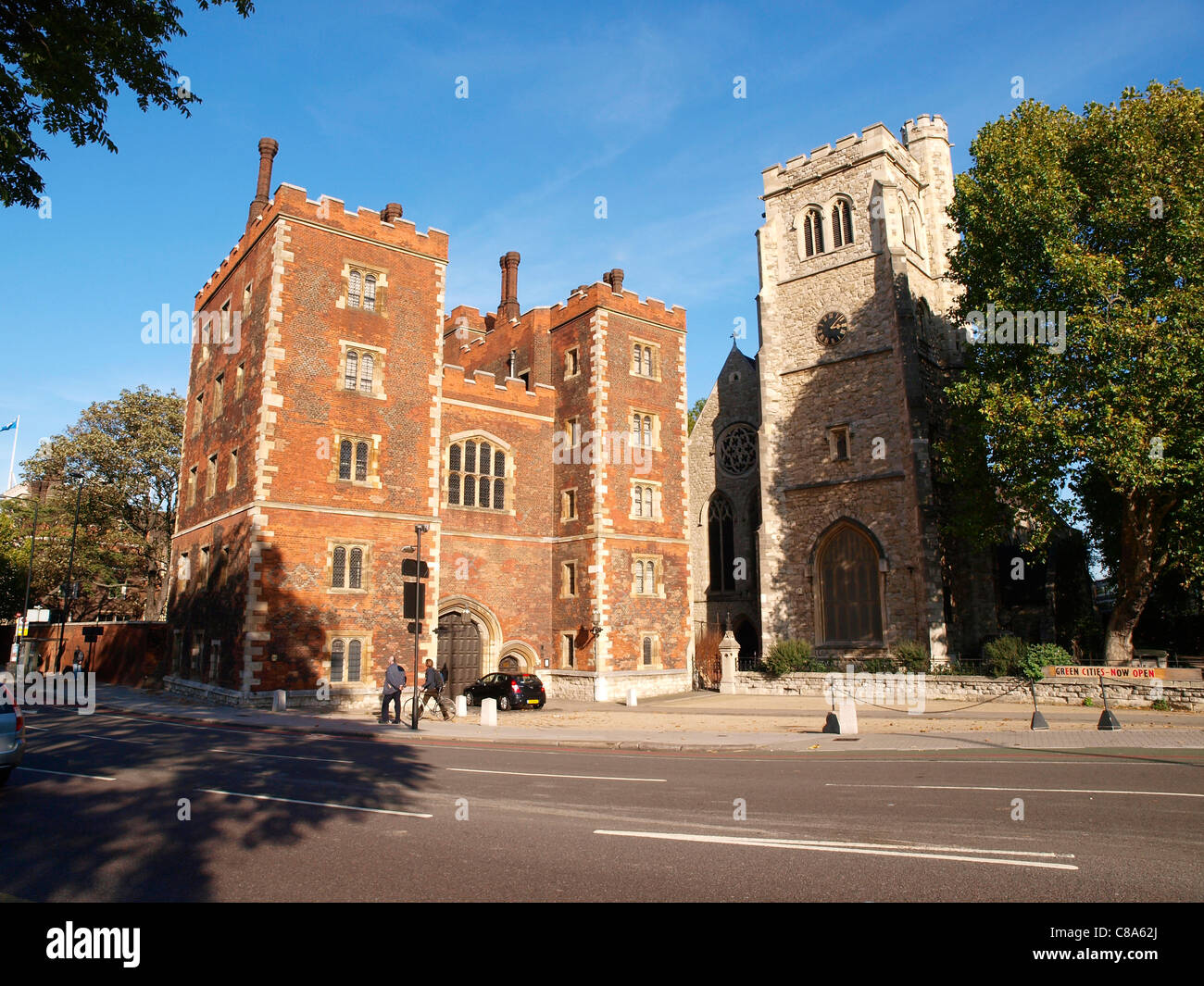 Lollards Tower gatehouse to Lambeth Palace,  the official London residence of the Archbishop of Canterbury Stock Photo
