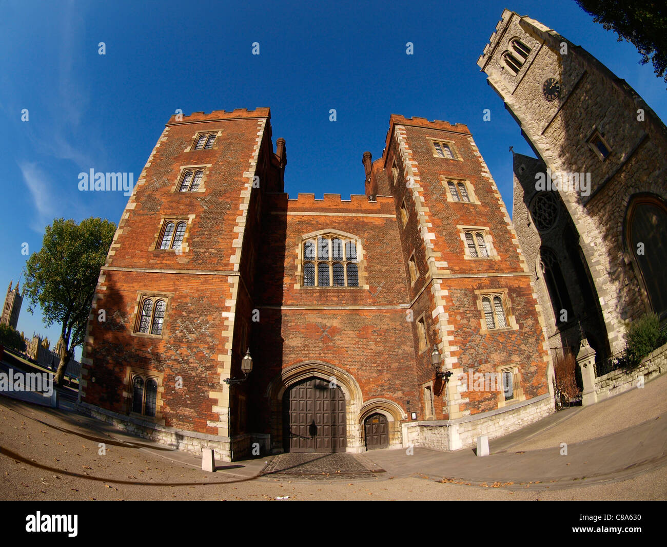 Lollards Tower gatehouse to Lambeth Palace,  the official London residence of the Archbishop of Canterbury Stock Photo