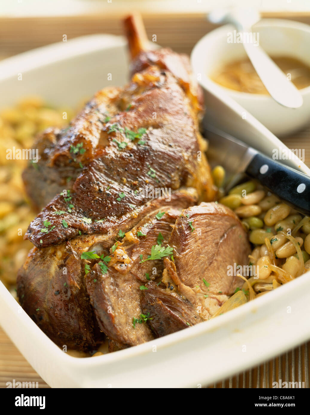 Traditional leg of lamb Stock Photo - Alamy