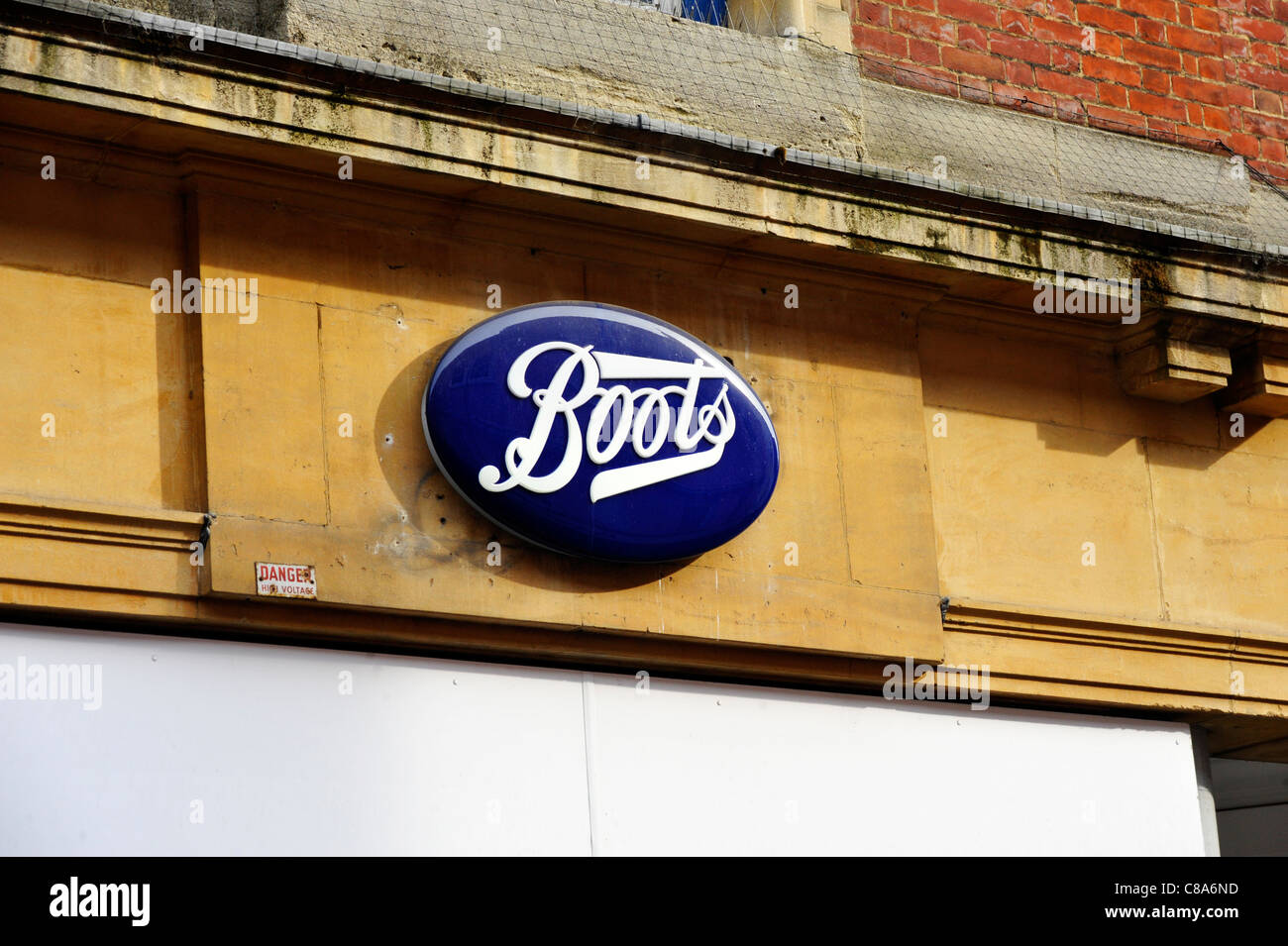 Boots the Chemists sign at Norwich Stock Photo Alamy