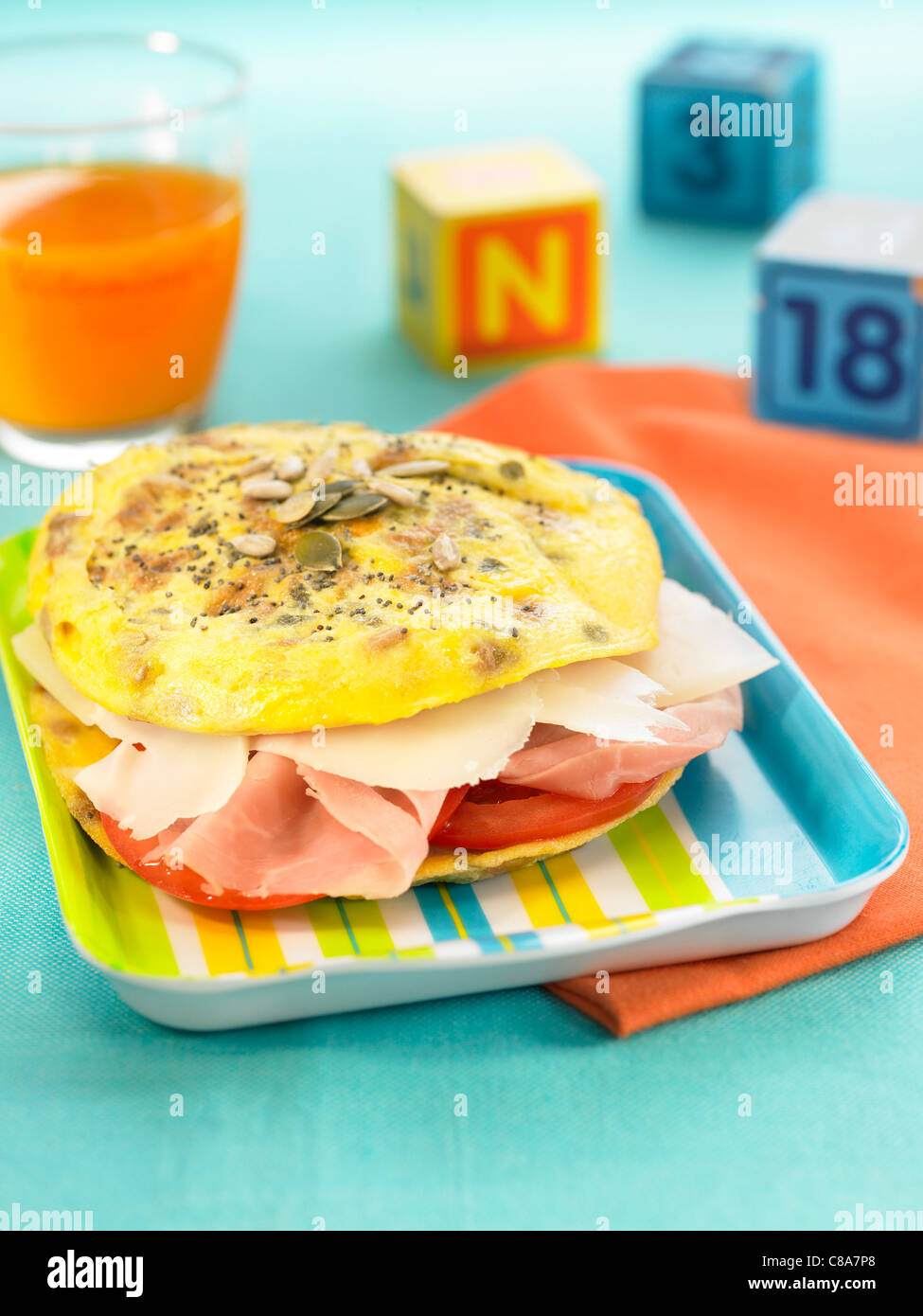 York ham and manchego cheese sandwich hires stock photography and