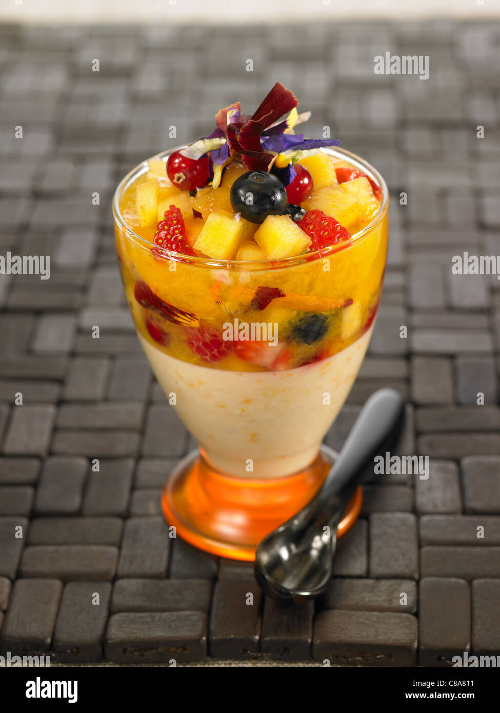Yoghurt fruit glass hires stock photography and images Alamy