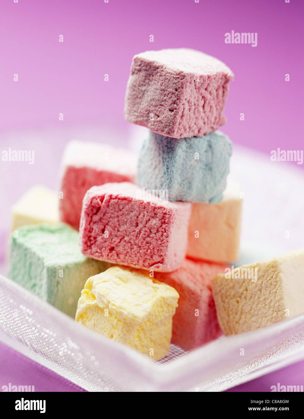 Different coloured marshmallows Stock Photo Alamy
