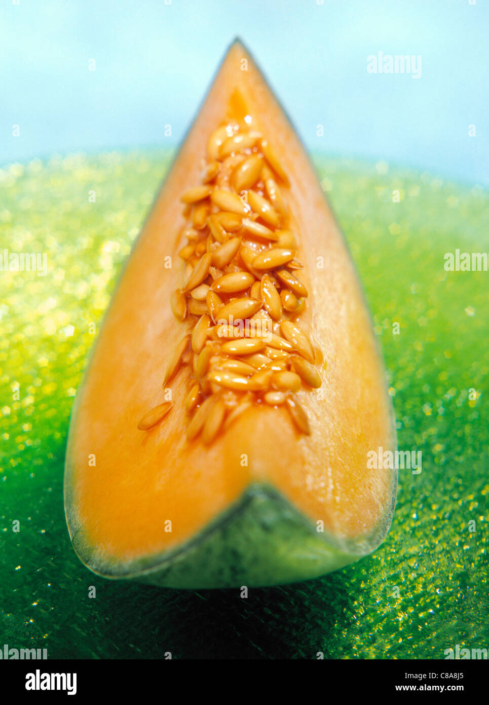 A quarter of a melon Stock Photo