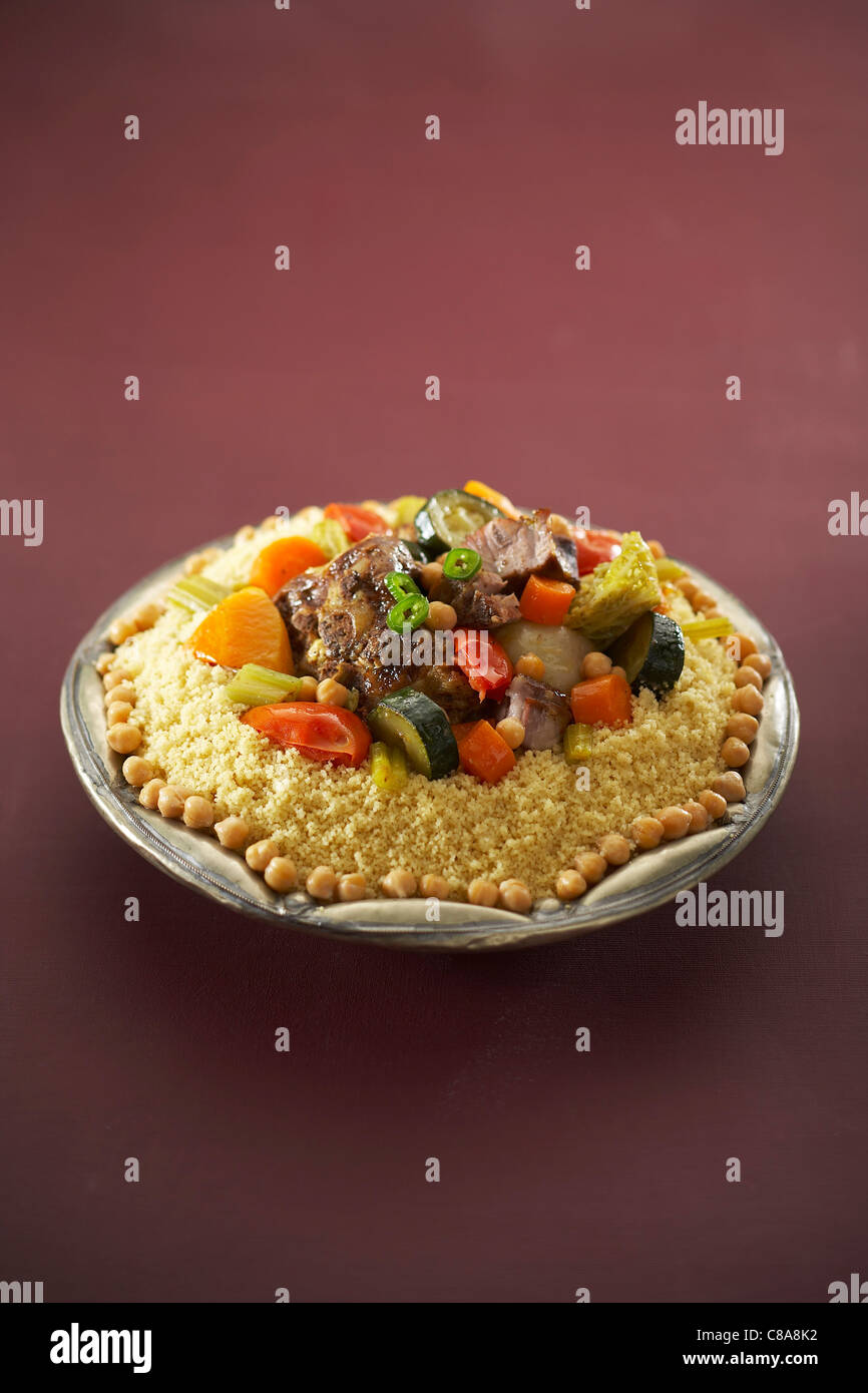 Seven vegetable Couscous Stock Photo Alamy