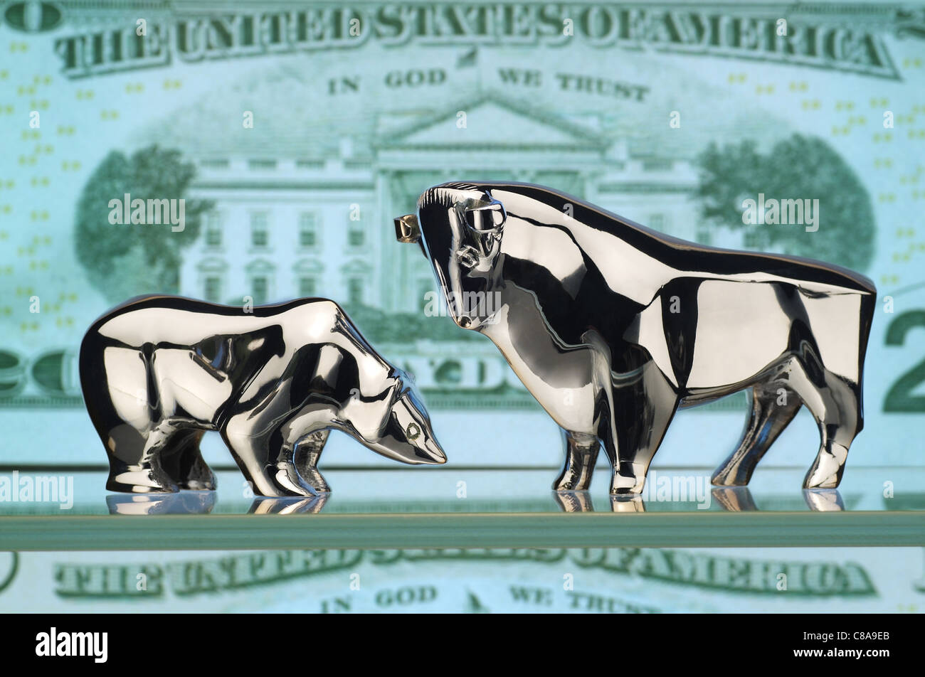 Bull and Bear Stock Photo