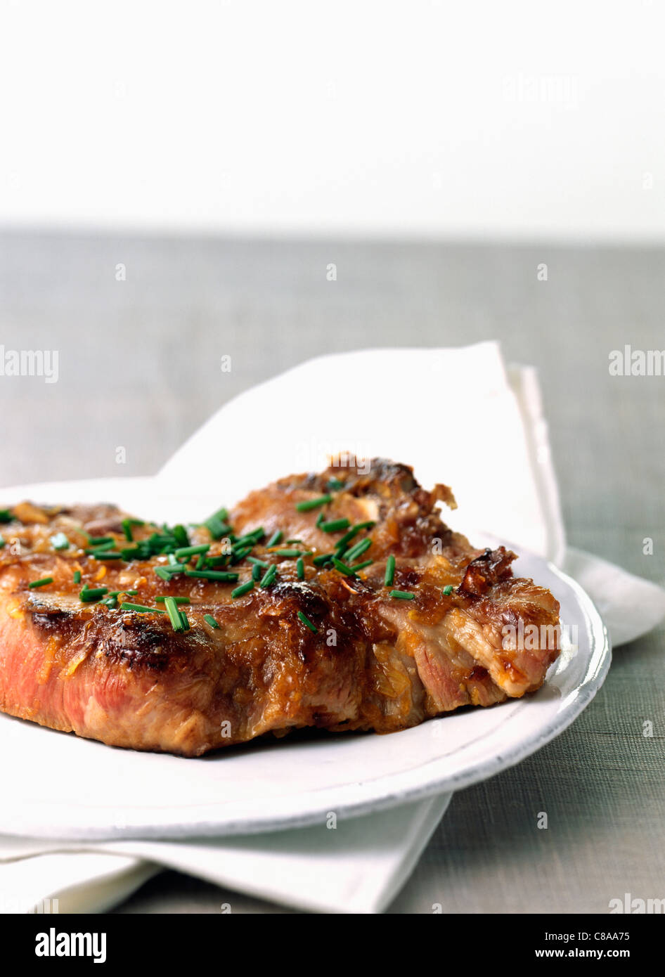 Orientalstyle pork chops Stock Photo Alamy