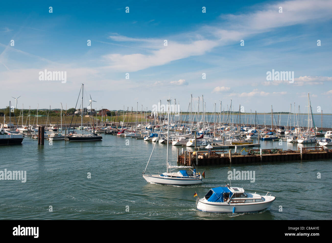 Wyk harbour, Foehr Island, North Sea, Nordfriesland, Schleswig-Holstein, Germany, Europe Stock Photo