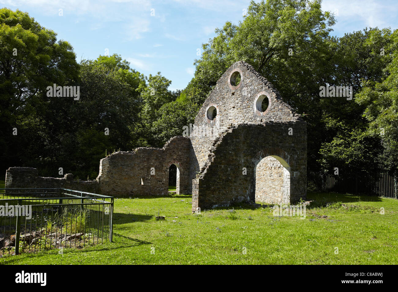 The Cast House, Cefn Cribwr Ironworks ruins, Glamorgan, Wales, UK Stock Photo