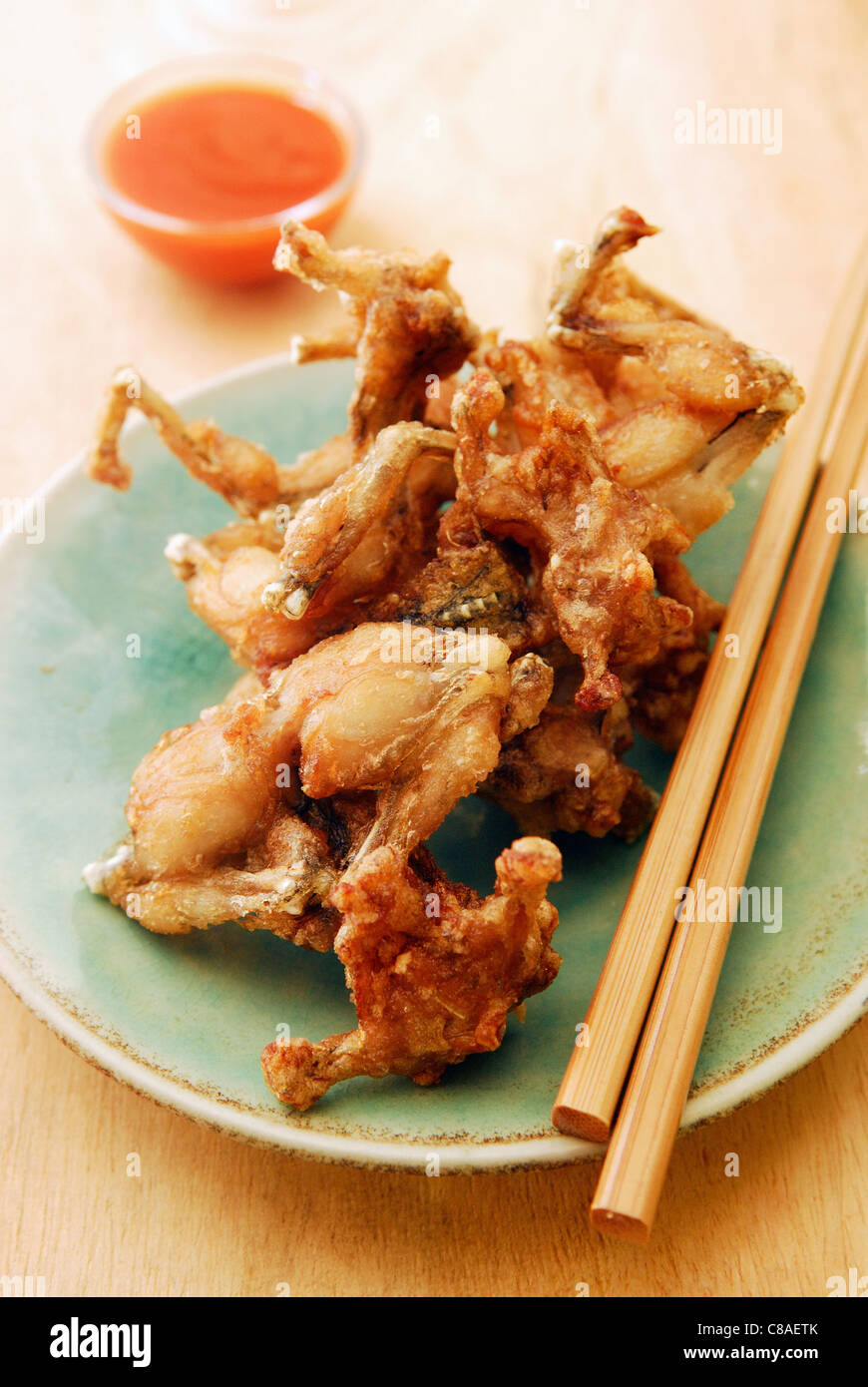 Deepfried frog's legs Stock Photo Alamy