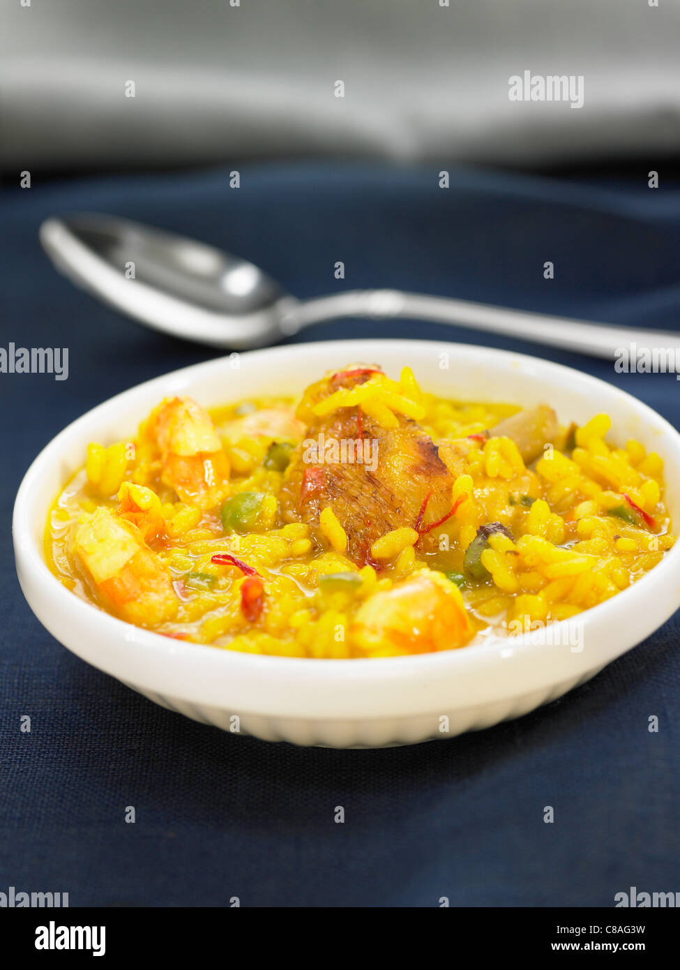 Rice and saltcod broth Stock Photo Alamy