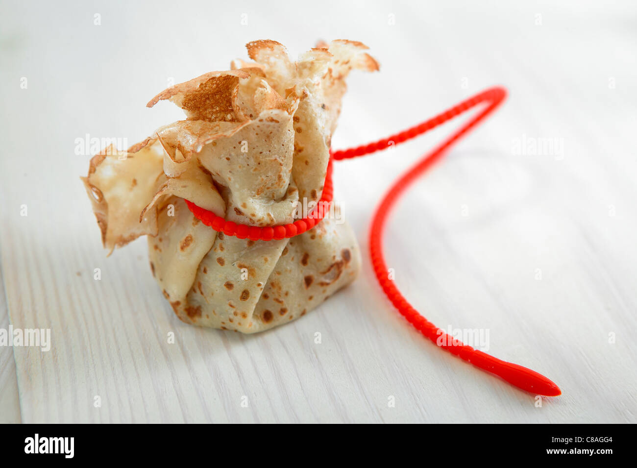 Small pancake purse Stock Photo