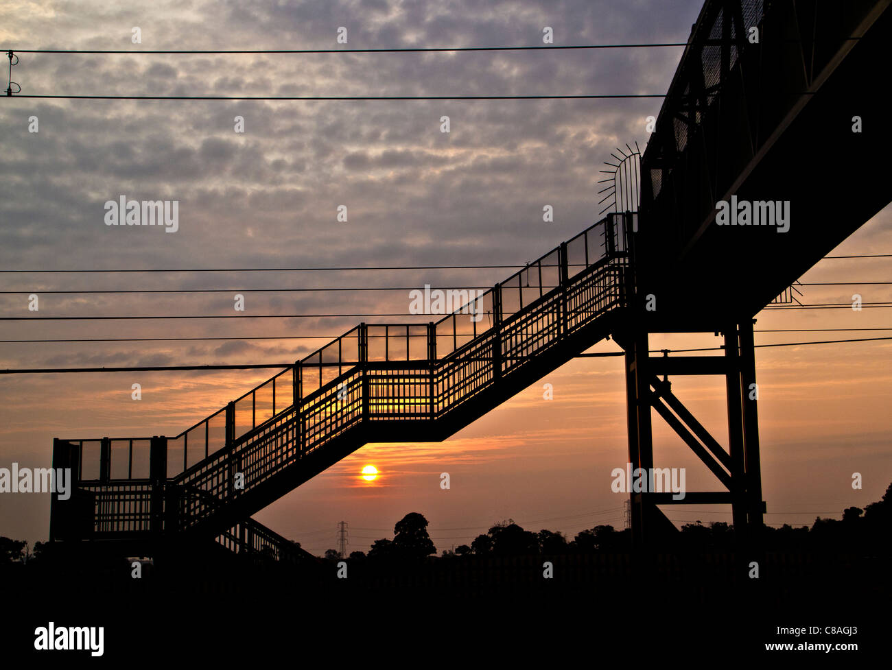 Sunrise over Comberford, Tamworth, Staffordshire Stock Photo Alamy