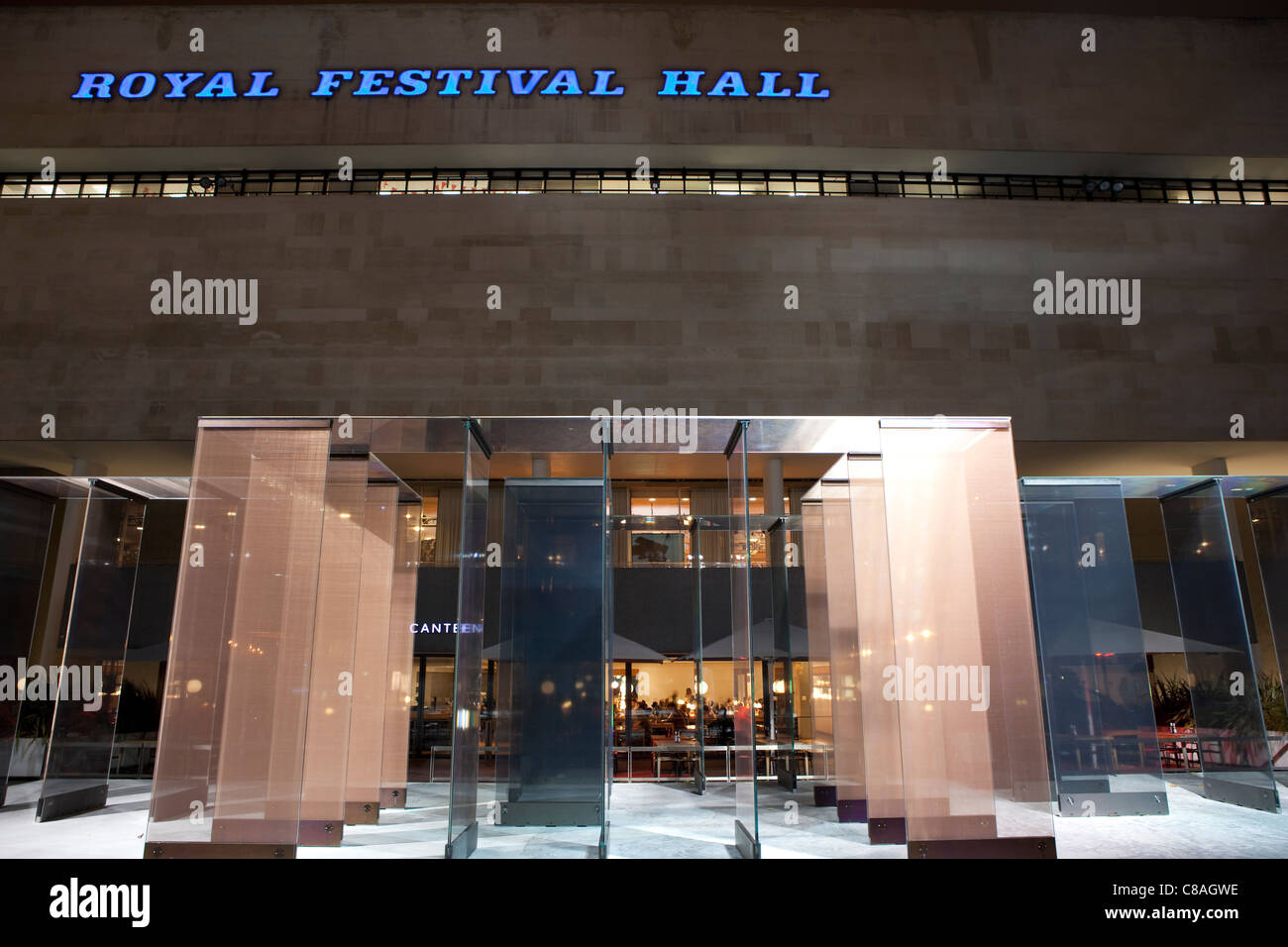 Royal Festival Hall, part of London's South Bank centre. Stock Photo