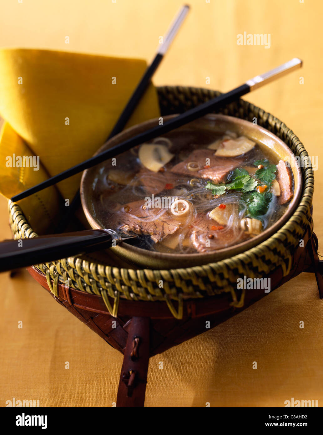 Asian beef soup Stock Photo - Alamy