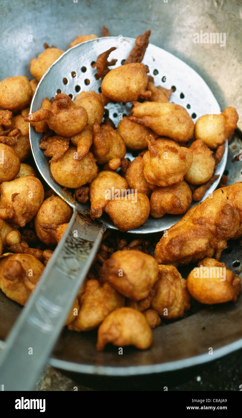 Bean fritters Stock Photo