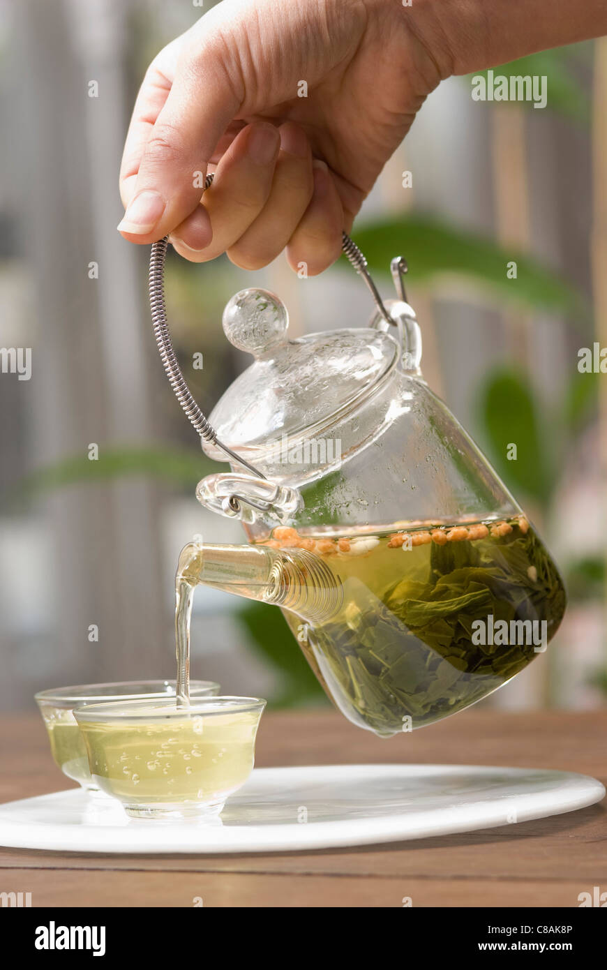 Serving an infusion Stock Photo