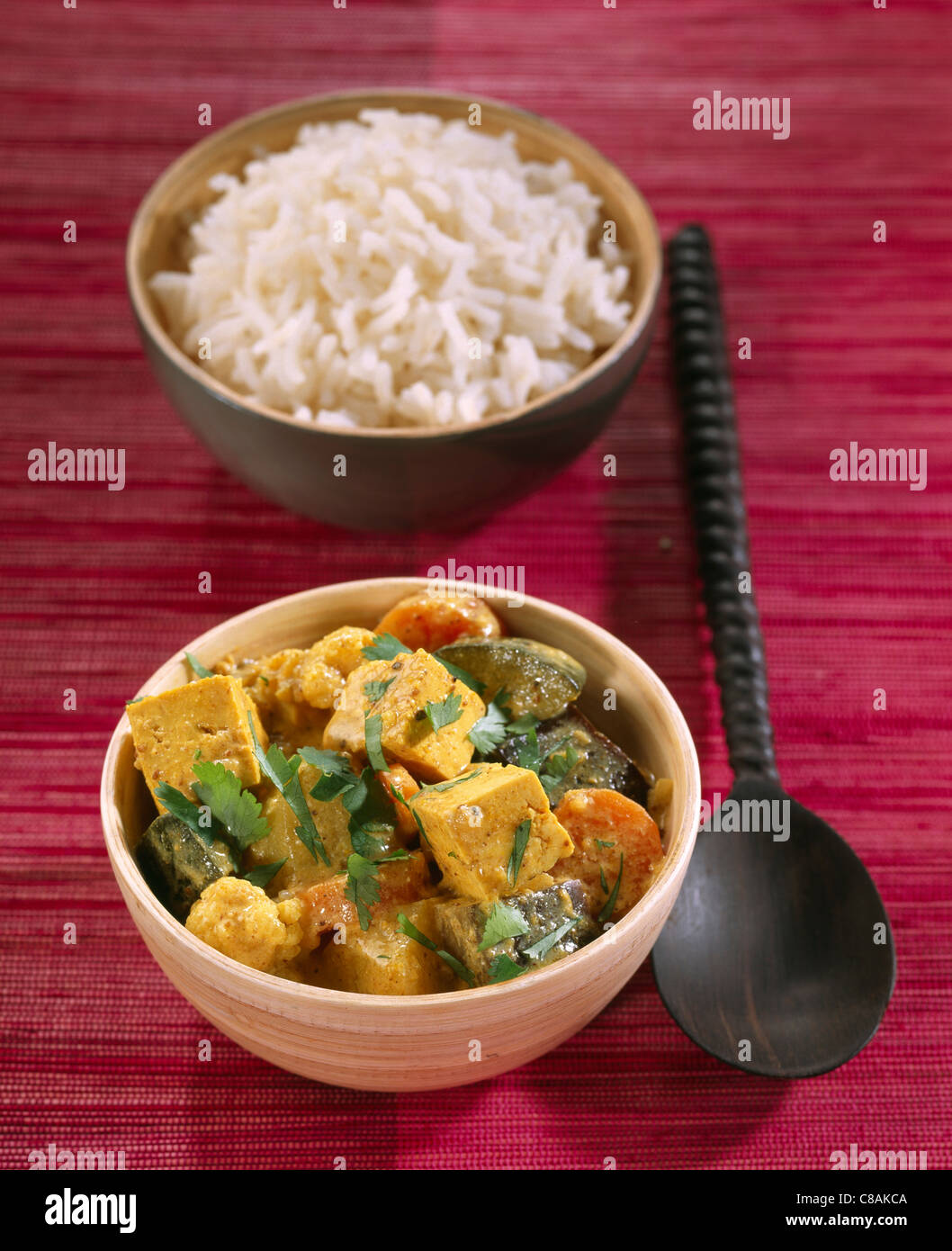 Vegetable and tofu curry Stock Photo - Alamy