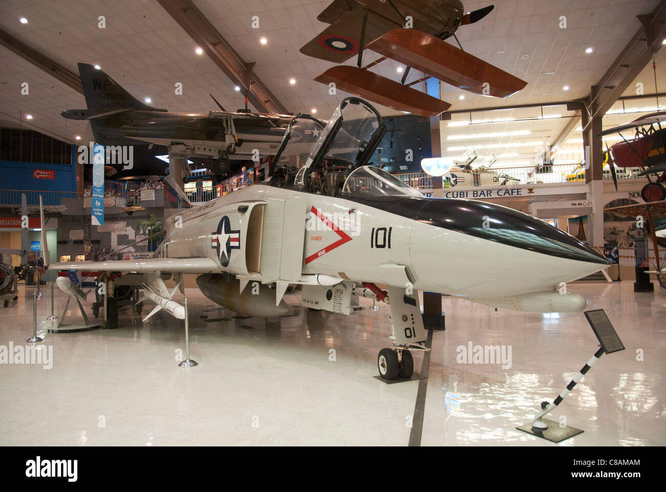 Florida, Pensacola, National Museum of Naval Aviation, F-4N Phantom aircraft Stock Photo