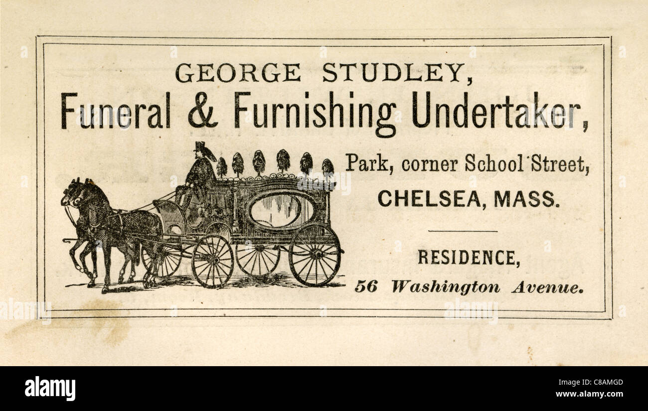 1870 classifieds advertisements from a Chelsea, MA city ...