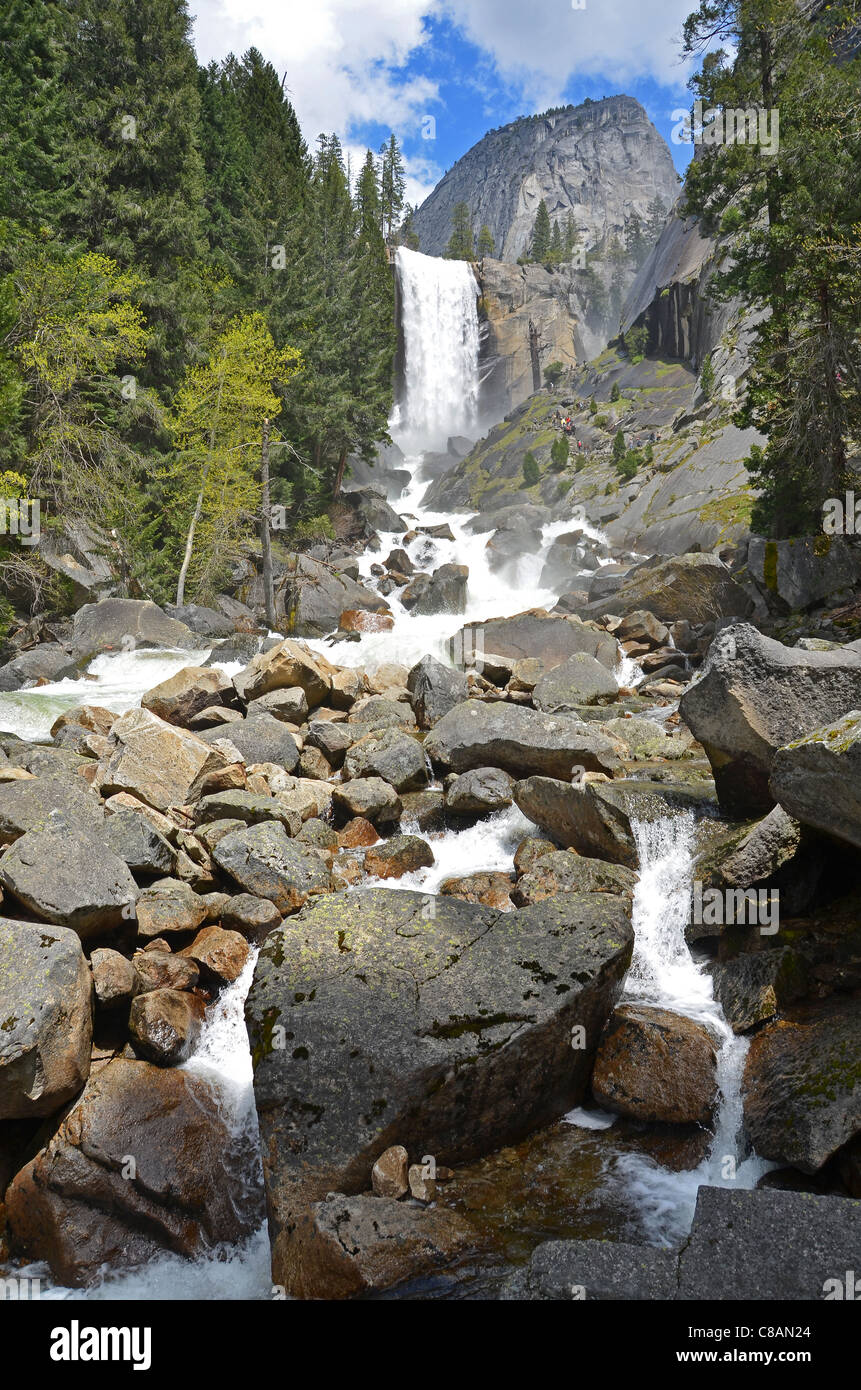 Vernal Falls in Yosemite California Stock Photo