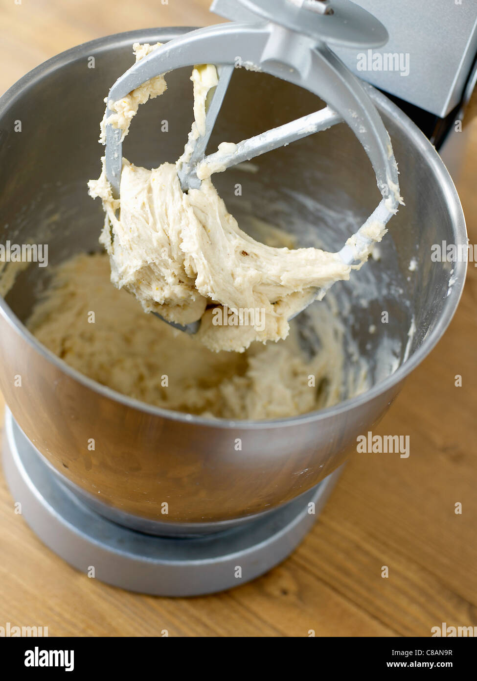 Kneading the dough in a blender Stock Photo Alamy