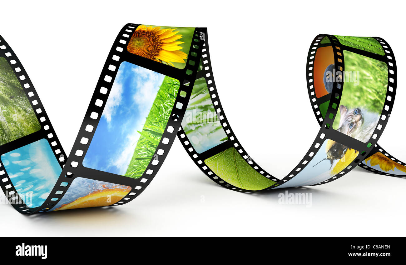 Film strip with images Stock Photo
