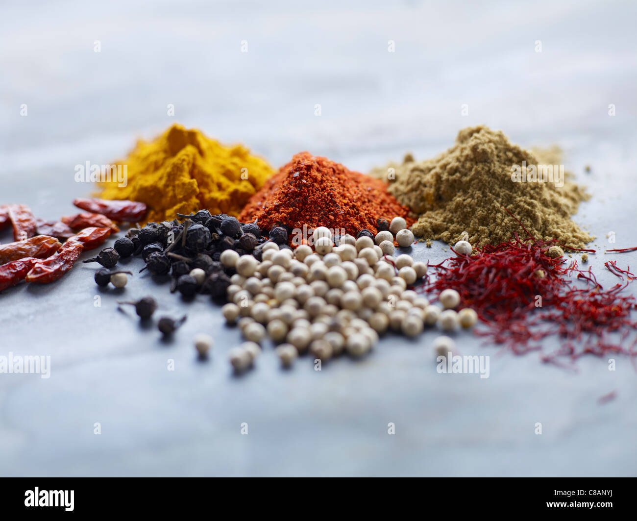 Selection of spices Stock Photo