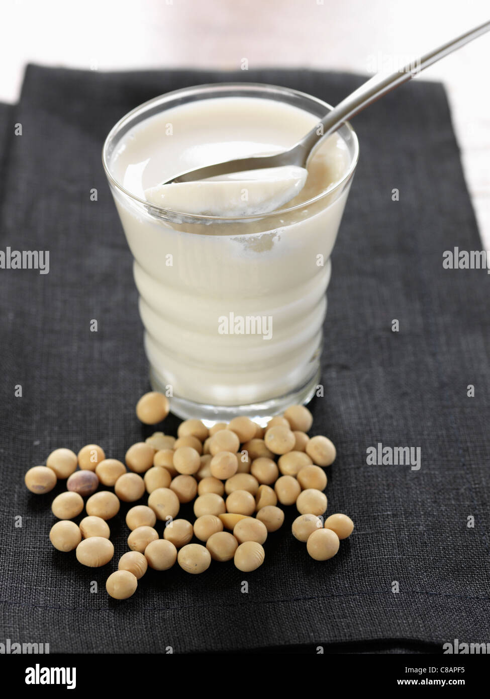 Soya milk yoghurt Stock Photo Alamy