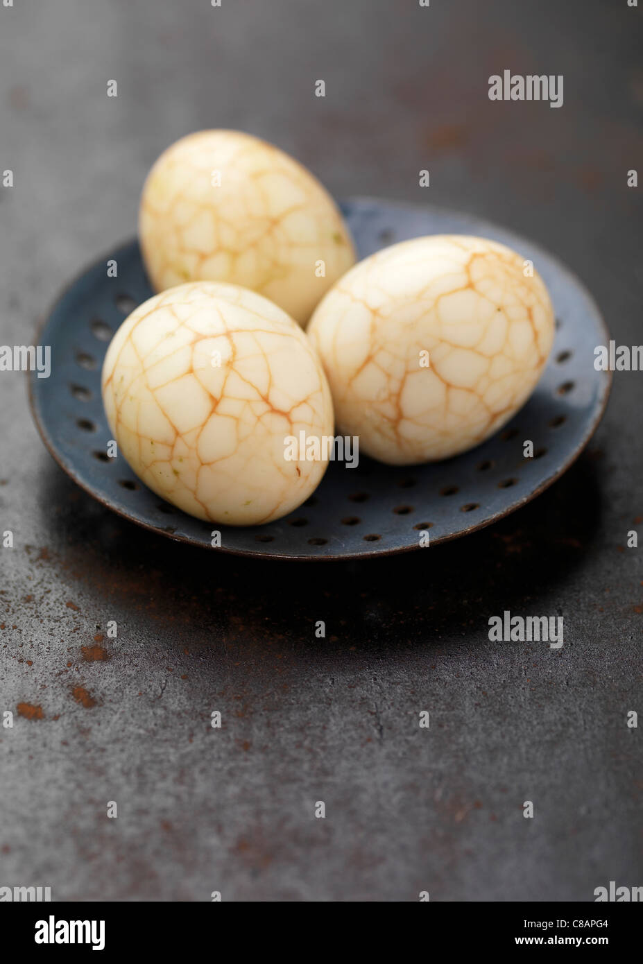 Marbled eggs Stock Photo