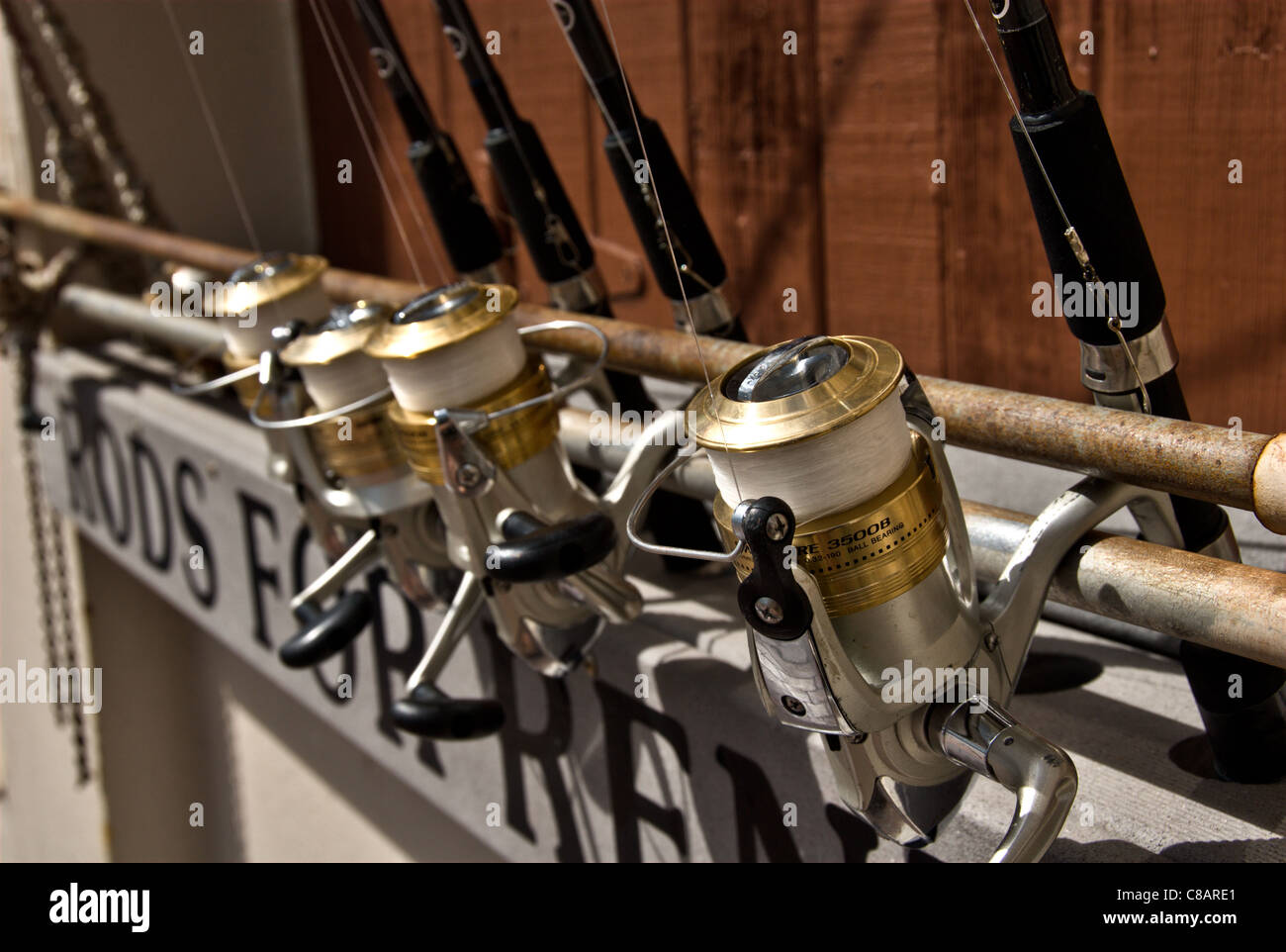 Fishing poles gear rods hi-res stock photography and images - Alamy