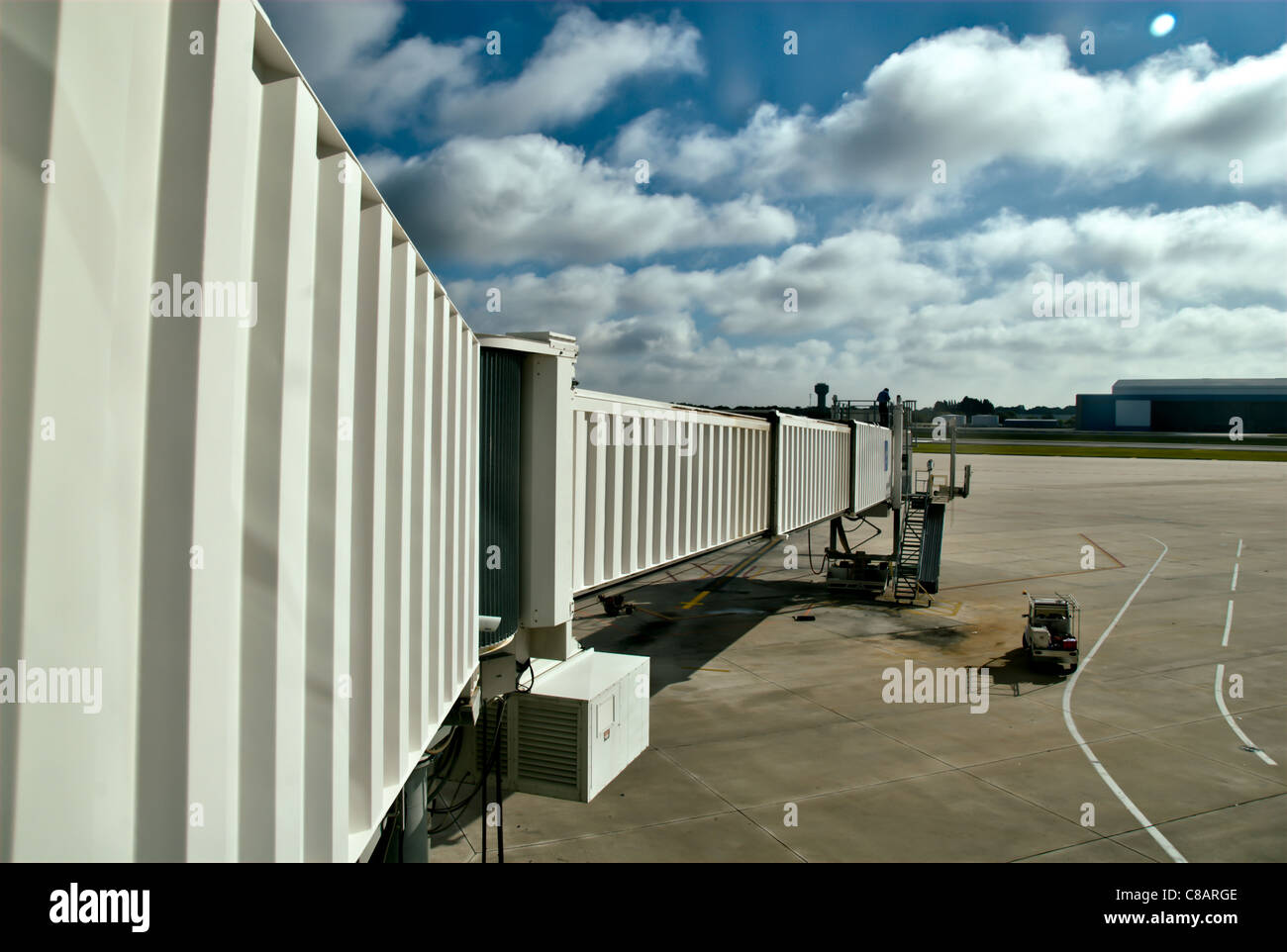 Boarding tramway on airport runway, Tampa, Florida Stock Photo - Alamy