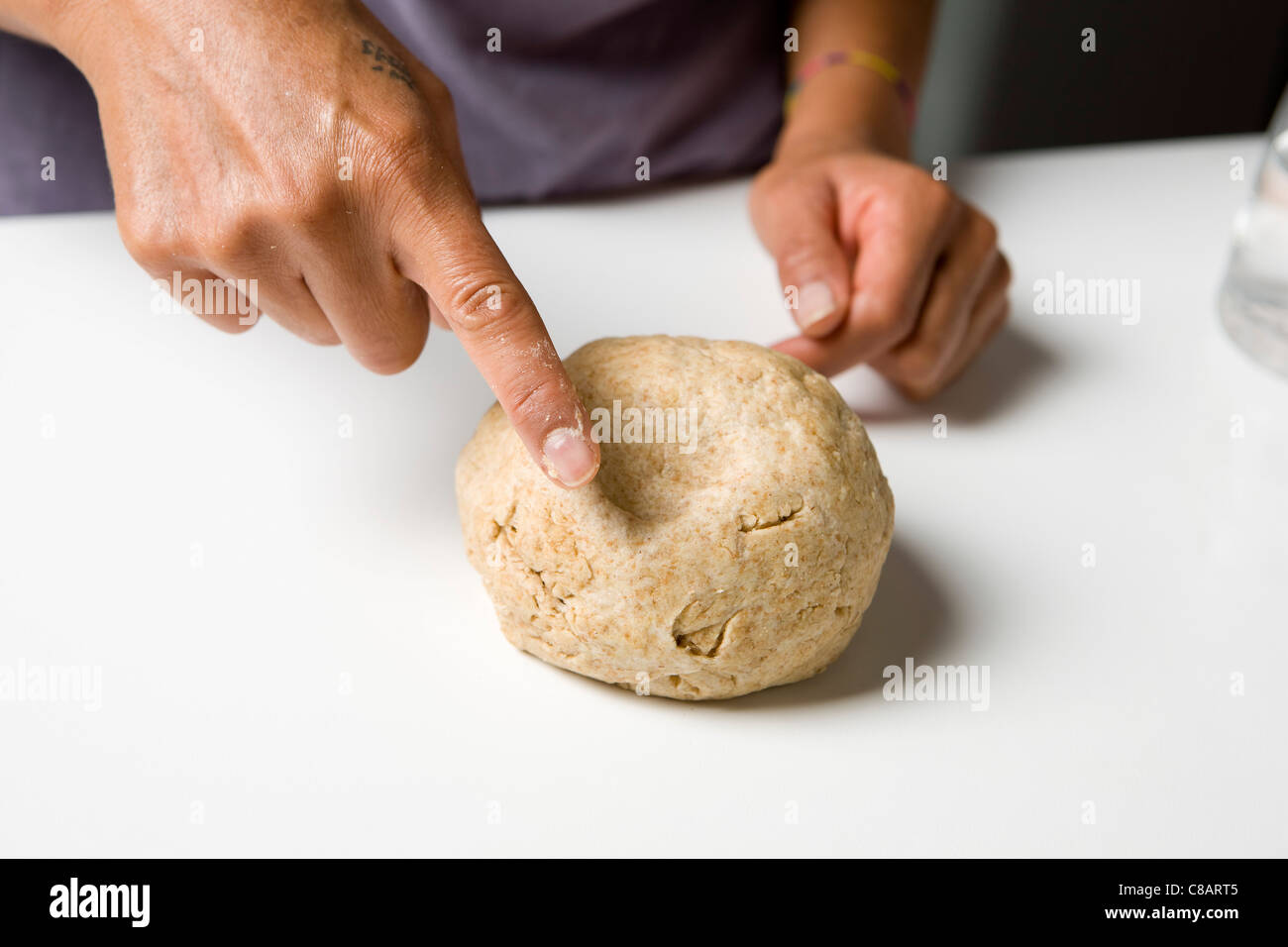 Shaping a dough ball Stock Photo Alamy