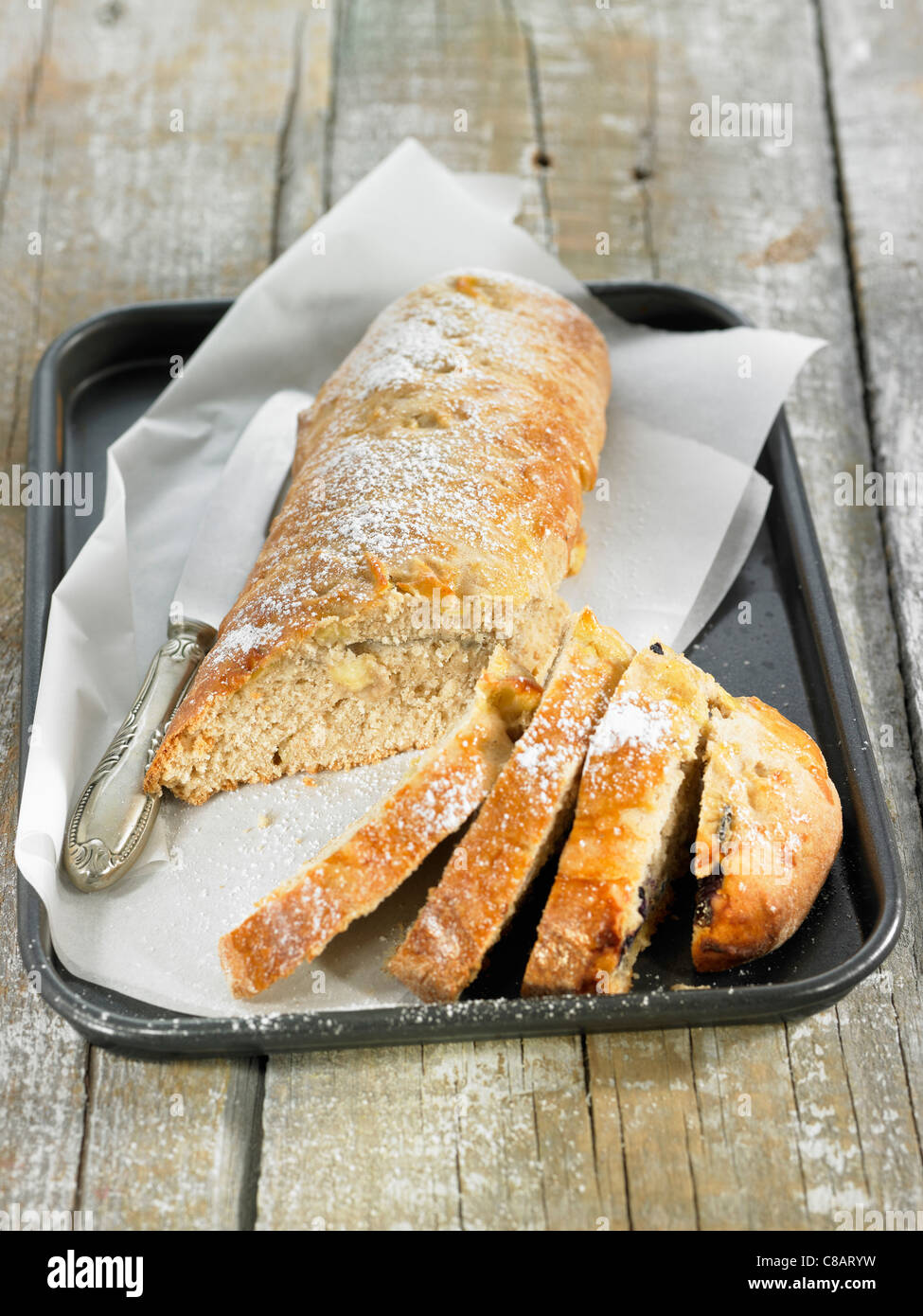 Granny smith apple sugar bread Stock Photo
