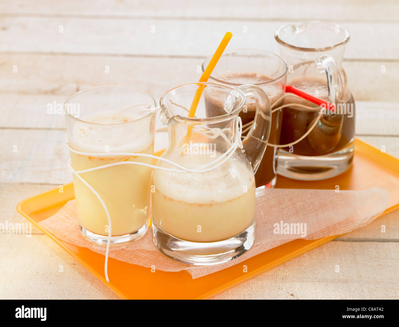 Orangeflavored rice milk,Carouba rice milk with maple syrup Stock