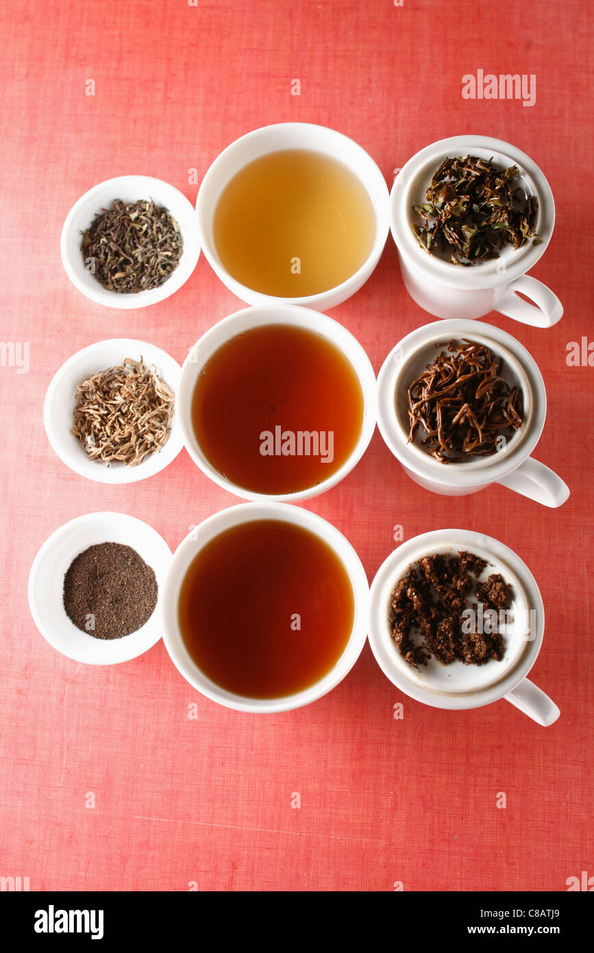 Assorted red teas Stock Photo Alamy