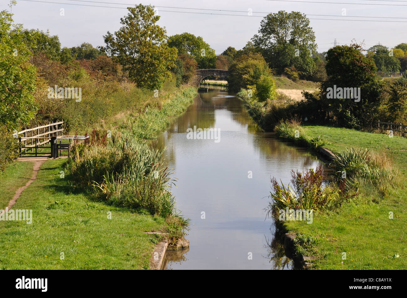 Start of the Ashby Canal at Marston Junction, Bedworth, Warwickshire, UK Stock Photo