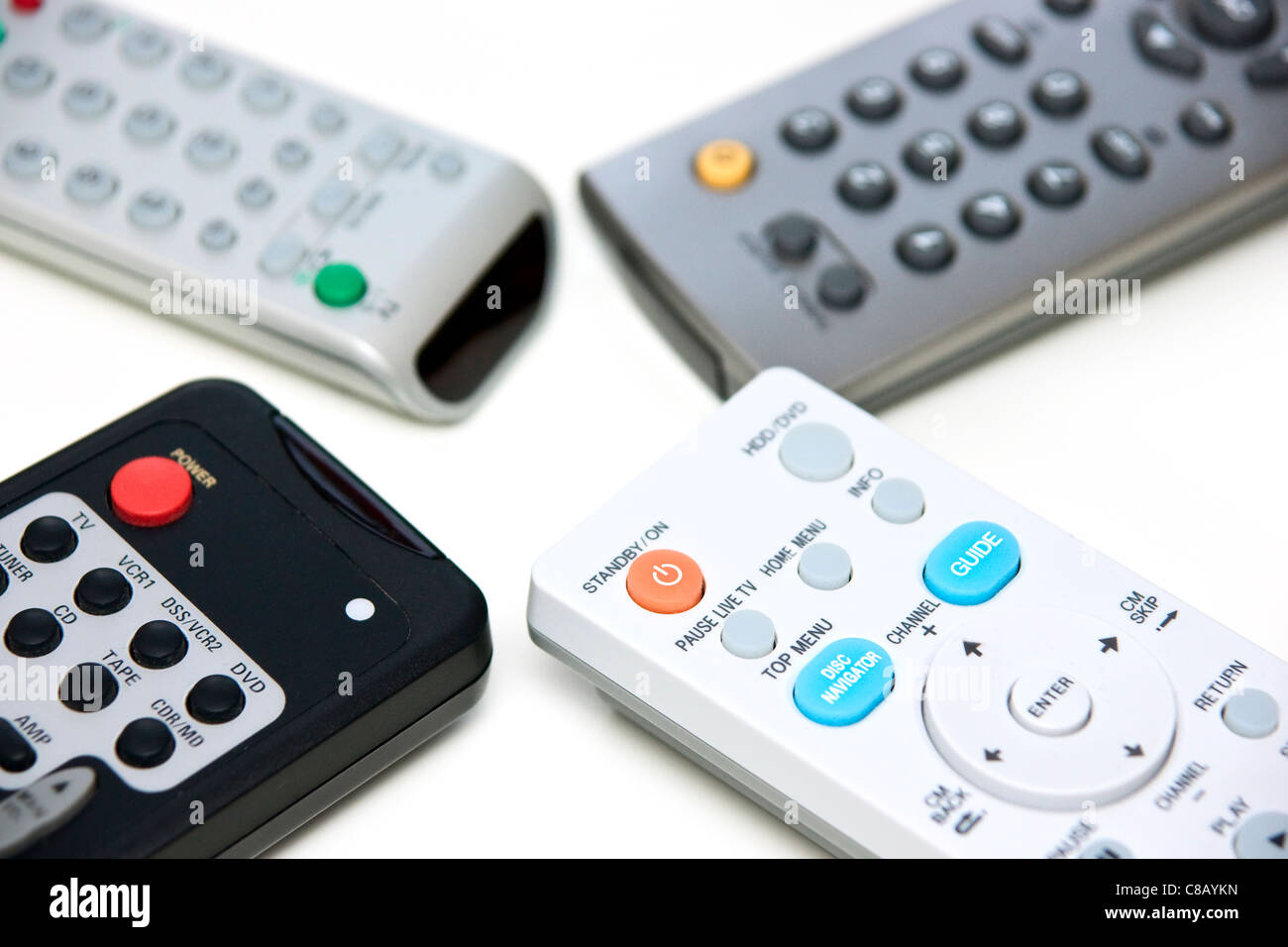 Four remote controls Stock Photo - Alamy