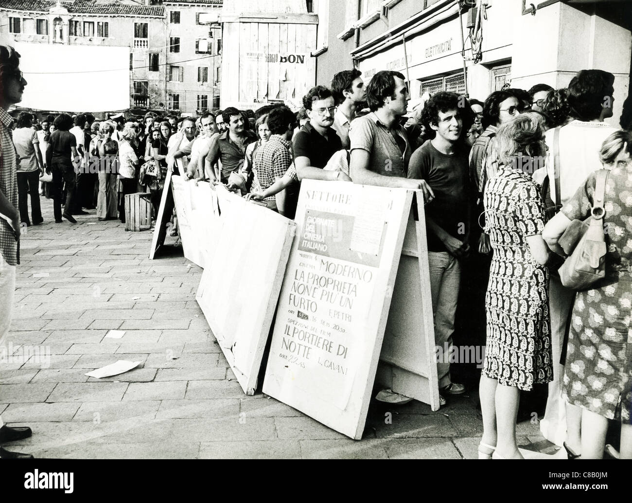 Cinema Days in Venice,1973 Stock Photo