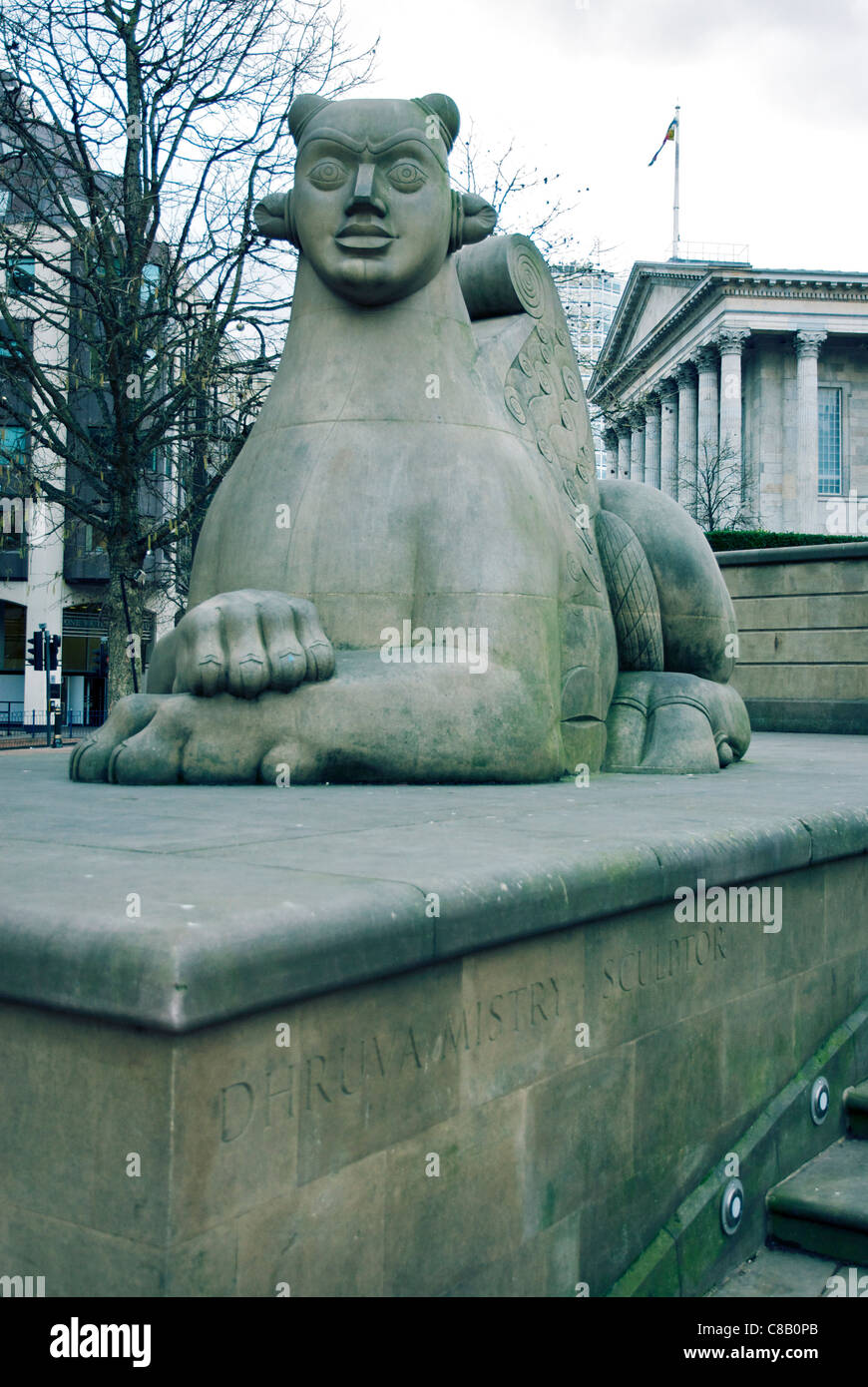 Dhruva Mistry statue in the centre of Birmingham, UK Stock Photo - Alamy